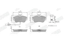 Sada brzdových destiček, kotoučová brzda JURID 573050J