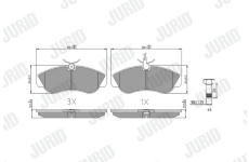 Sada brzdových destiček, kotoučová brzda JURID 573061J