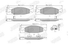 Sada brzdových destiček, kotoučová brzda JURID 573077J
