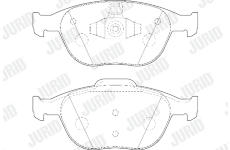 Sada brzdových destiček, kotoučová brzda JURID 573085D