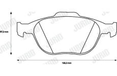 Sada brzdových destiček, kotoučová brzda JURID 573085JC