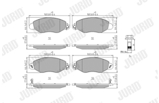 Sada brzdových destiček, kotoučová brzda JURID 573110J