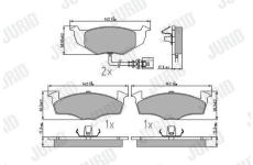 Sada brzdových destiček, kotoučová brzda JURID 573111J