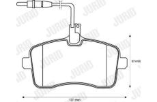 Sada brzdových destiček, kotoučová brzda JURID 573132JC