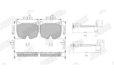 Sada brzdových destiček, kotoučová brzda JURID 573180J