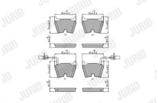 Sada brzdových destiček, kotoučová brzda JURID 573195J