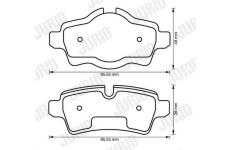 Sada brzdových destiček, kotoučová brzda JURID 573200JC