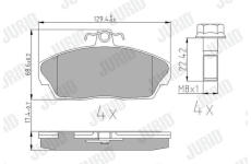 Sada brzdových destiček, kotoučová brzda JURID 573203J