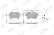 Sada brzdových destiček, kotoučová brzda JURID 573234J