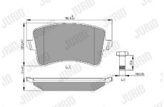 Sada brzdových destiček, kotoučová brzda JURID 573259J