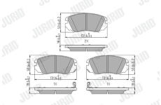 Sada brzdových destiček, kotoučová brzda JURID 573269J