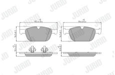 Sada brzdových destiček, kotoučová brzda JURID 573293J