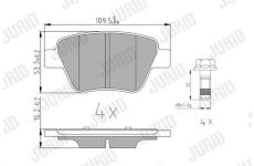 Sada brzdových destiček, kotoučová brzda JURID 573312J