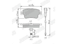 Sada brzdových destiček, kotoučová brzda JURID 573345J