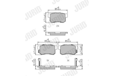 Sada brzdových destiček, kotoučová brzda JURID 573375J