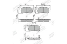 Sada brzdových destiček, kotoučová brzda JURID 573377J