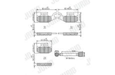 Sada brzdových destiček, kotoučová brzda JURID 573410J