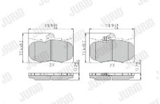 Sada brzdových destiček, kotoučová brzda JURID 573413J