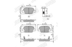Sada brzdových destiček, kotoučová brzda JURID 573427J