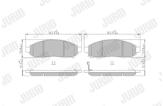 Sada brzdových destiček, kotoučová brzda JURID 573431J