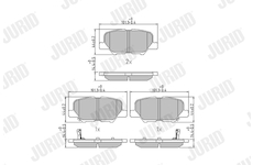 Sada brzdových destiček, kotoučová brzda JURID 573442J