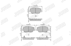 Sada brzdových destiček, kotoučová brzda JURID 573610J