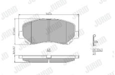Sada brzdových destiček, kotoučová brzda JURID 573619J