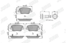Sada brzdových destiček, kotoučová brzda JURID 573626J