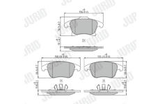 Sada brzdových destiček, kotoučová brzda JURID 573674J