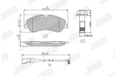 Sada brzdových destiček, kotoučová brzda JURID 573690J