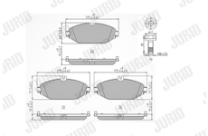 Sada brzdových destiček, kotoučová brzda JURID 573692J