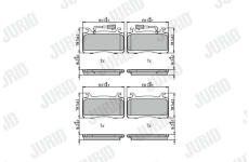 Sada brzdových destiček, kotoučová brzda JURID 573700J