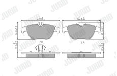Sada brzdových destiček, kotoučová brzda JURID 573735J