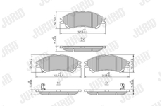 Sada brzdových destiček, kotoučová brzda JURID 573777J