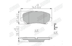 Sada brzdových destiček, kotoučová brzda JURID 573787J