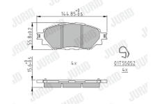 Sada brzdových destiček, kotoučová brzda JURID 573788J