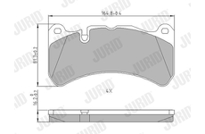 Sada brzdových destiček, kotoučová brzda JURID 573799J