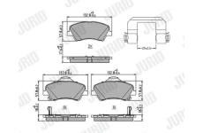 Sada brzdových destiček, kotoučová brzda JURID 573815J