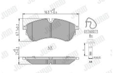 Sada brzdových destiček, kotoučová brzda JURID 573831J