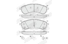 Sada brzdových destiček, kotoučová brzda JURID 574132J