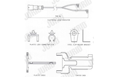 Výstražný kontakt, opotřebení obložení JURID 587036