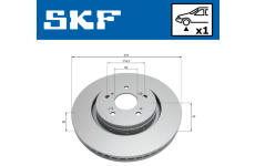 Brzdový kotúč SKF VKBD 81303 V1