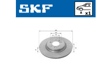 Brzdový kotúč SKF VKBD 81355 V1