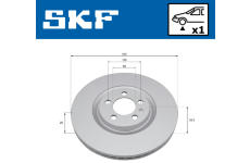 Brzdový kotúč SKF VKBD 81361 V1