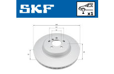 Brzdový kotúč SKF VKBD 81372 V1