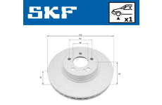 Brzdový kotouč SKF VKBD 81374 V1
