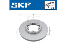 Brzdový kotúč SKF VKBD 81389 V1