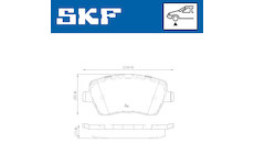 Sada brzdových destiček, kotoučová brzda SKF VKBP 80003