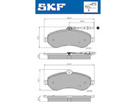 Sada brzdových destiček, kotoučová brzda SKF VKBP 80048 E