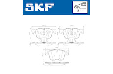 Sada brzdových destiček, kotoučová brzda SKF VKBP 80085